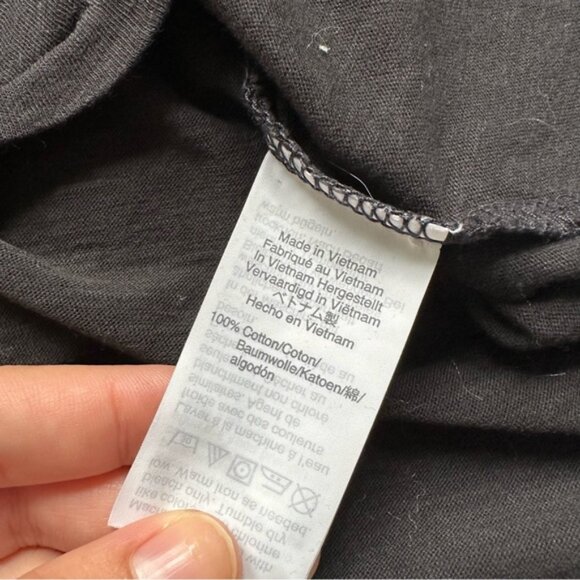 Madewell | Black Whisper Cotton V-Neck Short Sleeve T-Shirt | Size Medium - Picture 7 of 11